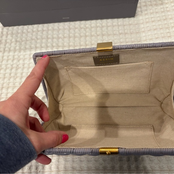 AERIN Lilac Adelina Woven Clutch - Picture 4 of 4